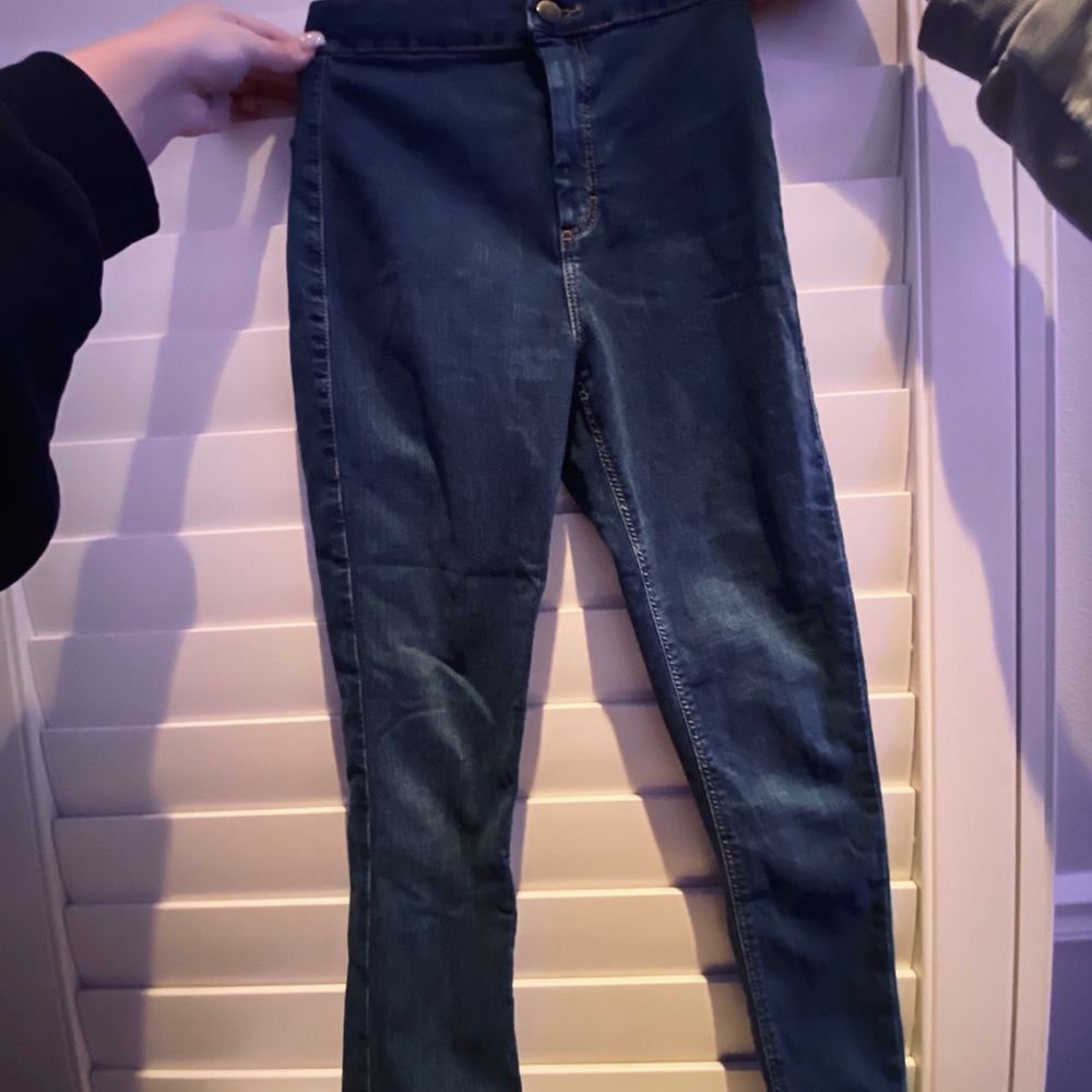 dark wash skinny jeans from top shop